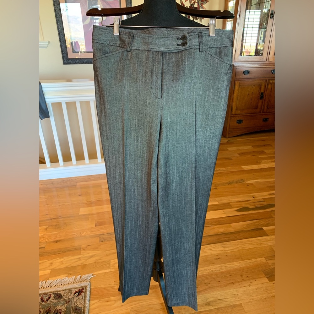 Peter Nygard Herringbone Gray Pants Size 12